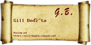 Gill Beáta névjegykártya