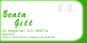 beata gill business card